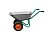 Тачка садовая 2 колесная  (пневмоколесо) оц. кузов 110л/200кг, цельная рама